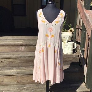 Free People-Adelaide Embroidered Shift Dress